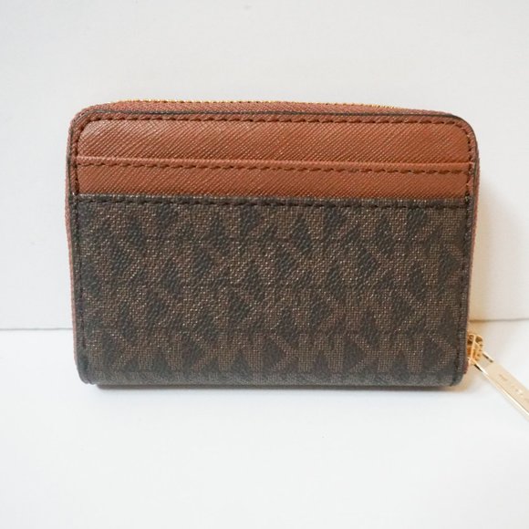 Michael Kors Jet Set Card Case Wallet MK Brown - Picture 2 of 8